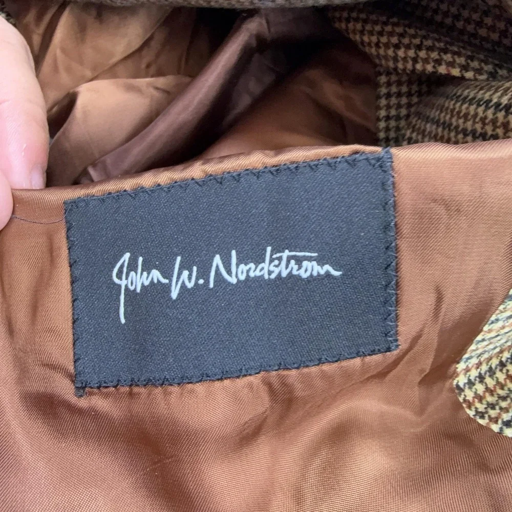 John W. Nordstrom Blazer Sport‎ Coat Mens 50X Long Brown Loro Piana Cashmere